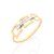 anel rommanel folheado a ouro com aplicação em rodhium - 510002
