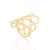 anel rommanel folheado a ouro formado por círculos vazados - 511048