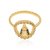anel rommanel folheado a ouro nossa senhora aparecida - 512401 - comprar online