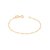 Pulseira Rommanel folheado a ouro Infantil Formada por Fio Alternado - 550035