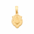 pingente rommanel folheado a ouro oval com bordas trabalhadas - 540511
