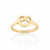 anel rommanel folheado a ouro coração com símbolo do infinito - 513329