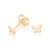 brinco rommanel folheado a ouro borboleta com asas curvadas - 526738 - comprar online