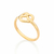 anel rommanel folheado a ouro coração com símbolo do infinito - 513329 na internet