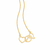 colar rommanel folheado a ouro pingente conectado coração e uma menina com cabelo preso - 532431 na internet
