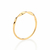 anel rommanel folheado a ouro aro torcido ao centro - 513272 - comprar online
