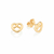 brinco rommanel folheado a ouro coração com símbolo do infinito - 527121 na internet