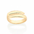 anel rommanel folheado a ouro ajustável aro liso - 513281