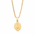 pingente rommanel folheado a ouro oval com bordas trabalhadas - 540511 - comprar online