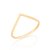 anel rommanel folheado a ouros skinny ring aro fino com curvatura em V - 512449 - comprar online
