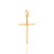 pingente rommanel folheado a ouro cruz lisa - 540180