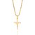 pingente rommanel folheado a ouro cruz com espírito santo ao centro - 542407 - comprar online