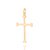 pingente rommanel folheado a ouro cruz com pontas retangulares - 542208