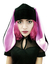 Gorrito otaku gorro conejo gorro anime negro rosado