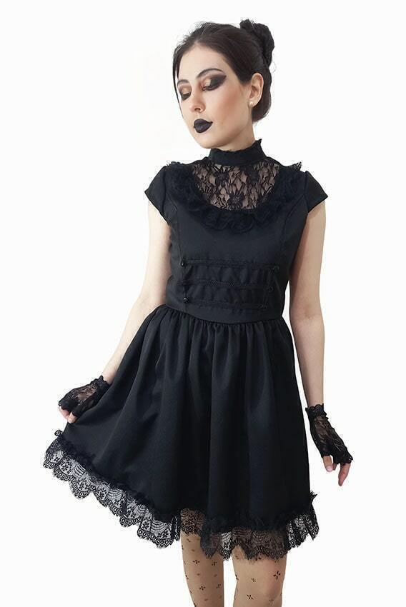 vestido gotico mujer encaje amarantha indumentaria gotica ropa gotica