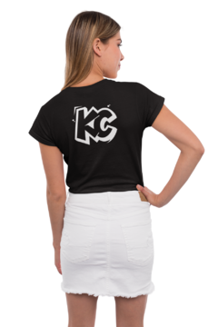 Camiseta Baby Look Kansas KC City Feminina Preto na internet