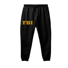 Conjunto Moletom Kit Canguru e Calça FBI Policia EUA Federal Masculina Preto - comprar online