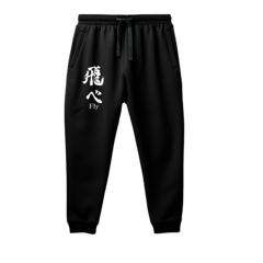 Conjunto Moletom Kit Canguru e Calça Haikyuu Fly Masculina Preto - comprar online