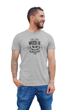 Camiseta Camisa Preciso de Coffe Masculino Preto - comprar online