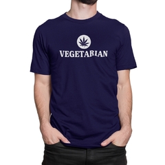 Camiseta Camisa Vegetarian Vegetariano Masculino Preto - Liga Fashion Oficial ® - A tendência é ser você