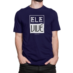 Camiseta Camisa Ele vive Masculino Preto - comprar online