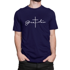 Camiseta Camisa Gratidão Gospel masculino preto