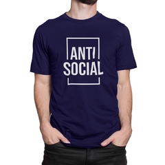 Camiseta Camisa Anti Social masculino preto na internet