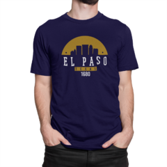 Camiseta Camisa El Paso Texas City Masculina Preto - loja online