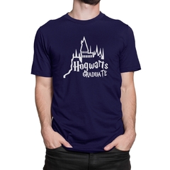 Camiseta Camisa Hogwarts Graduate Masculino Preto na internet