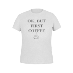 Camiseta Camisa First Coffe Primeiro Café Masculino Preto - loja online