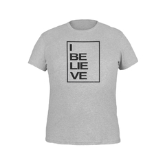 Camiseta Camisa I Believe Masculino Preto - loja online