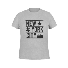 Camiseta Camisa New York City Star Masculina Preto