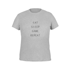 Camiseta Camisa Comer Dormir Jogar e Repetir Gamer Masculina Preto - Liga Fashion Oficial ® - A tendência é ser você