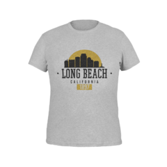 Camiseta Camisa Long Beach California City Masculina Preto - comprar online