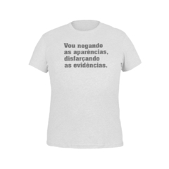 Camiseta Camisa Vou Negando As Aparências música masculino preto na internet