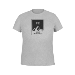 Camiseta Camisa Fé move montanhas Gospel Masculina Preto na internet