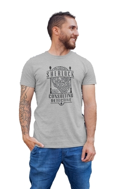 Imagem do Camiseta Camisa Sherlock Holmes Masculino Preto
