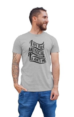 Camiseta Camisa Im Not Antisocial Society Masculino Preto - Liga Fashion Oficial ® - A tendência é ser você