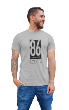 Camiseta Camisa 86 EIGHTY-SIX Anime Masculina Preto - comprar online