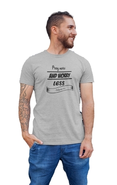 Camiseta Camisa Ore Mais Gospel Evangélica Masculino Preto