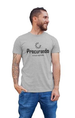 Camiseta Camisa Engraçadas Procurando sua opinião Masculino Preto - loja online