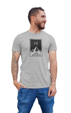 Camiseta Camisa Fé move montanhas Gospel Masculina Preto - Liga Fashion Oficial ® - A tendência é ser você