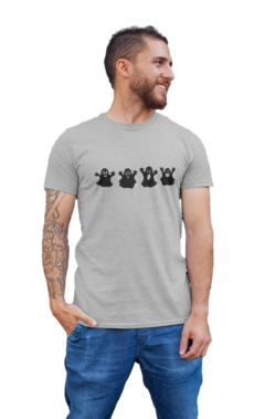 Camiseta Camisa Fantasmas Halloween Masculino Preto - Liga Fashion Oficial ® - A tendência é ser você