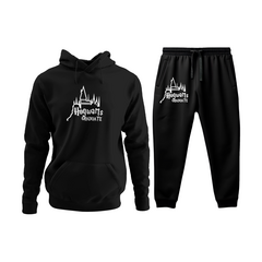 Conjunto Moletom Kit Canguru e Calça Hogwarts Masculina Preto