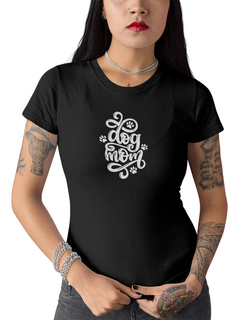 Camiseta Baby Look Mãe de Dog Feminino Preto - comprar online