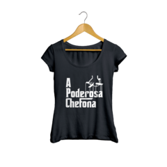 Camiseta Baby Look A Poderosa Chefona feminino preto na internet