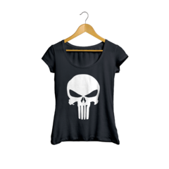 Camiseta Baby Look O Justiceiro Caveira feminino preto - comprar online