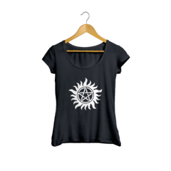 Camiseta Baby Look Supernatural Sobrenatural Série feminino preto - comprar online
