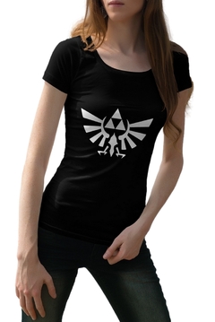Camiseta Baby Look The Legend Of Zelda feminino preto - comprar online