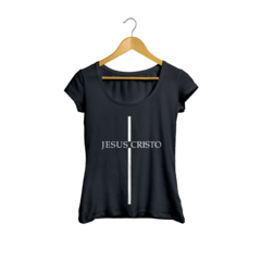 Camiseta Baby Look Jesus Cristo T Gospel Evangélico feminino preto - comprar online